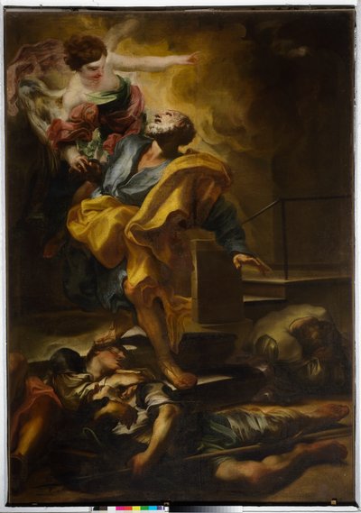 San Pietro apostolo liberato dalla prigione da Gregorio De Ferrari