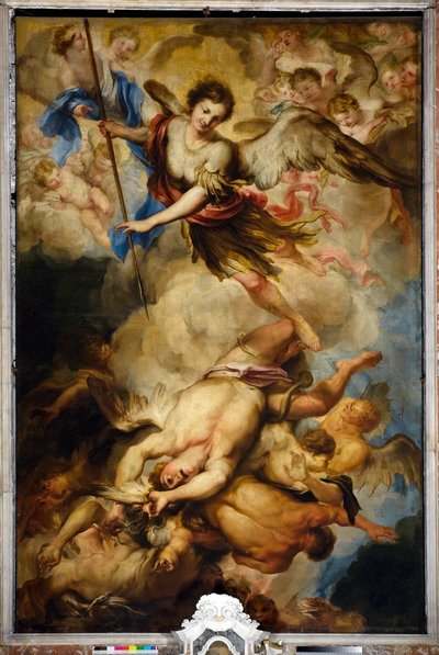 San Michele Arcangelo sconfigge gli angeli ribelli, c.1680 da Gregorio De Ferrari