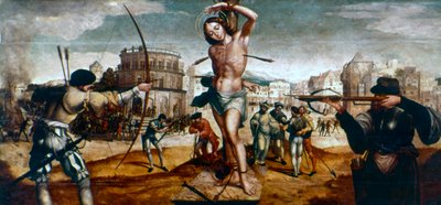 Il martirio di San Sebastiano, 16° secolo da Gregorio Lopez