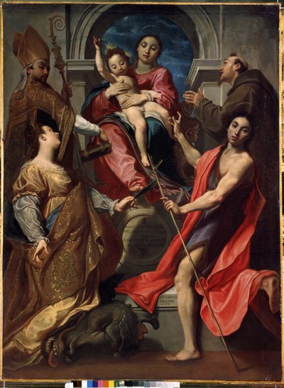 Vergine con bambino e i santi Francesco d