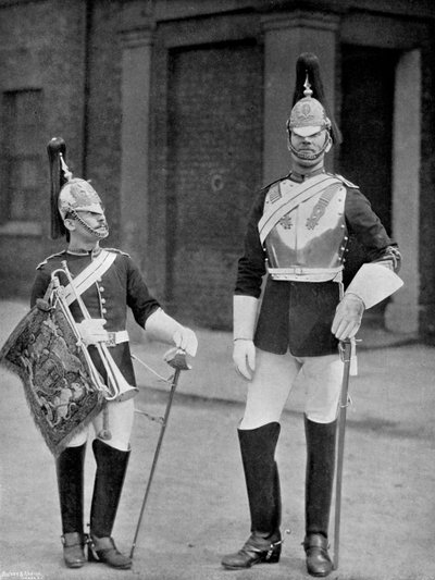 Un soldato e un trombettiere delle Guardie Reali a Cavallo, 1896 da Gregory and Co
