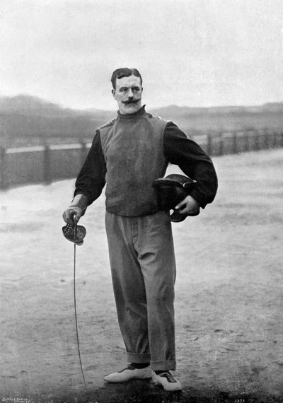 Capitano Walter Edgeworth-Johnstone del Reggimento Reale Irlandese, Aldershot, Hampshire, 1896 da Gregory and Co