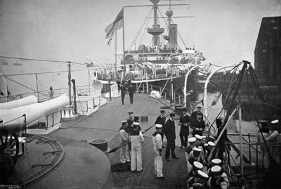 La corazzata HMS Resolution, Portsmouth, Hampshire, 1896 da Gregory and Co