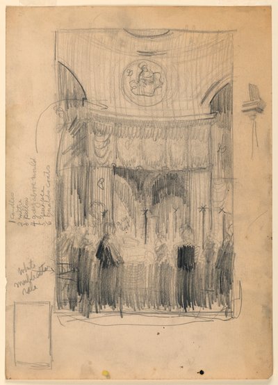 Funerale del cardinale James Gibbons alla cattedrale cattolica romana, Baltimora, MD da Griffith Baily Coale