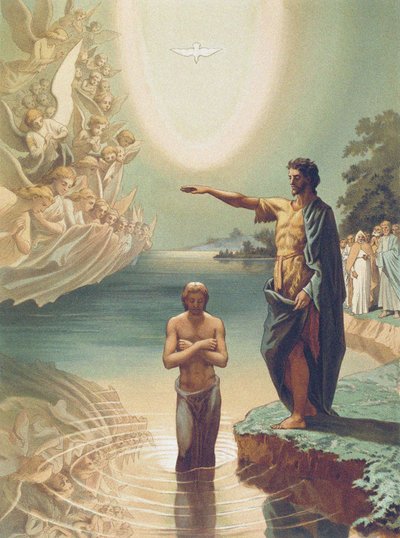 Il battesimo di Cristo, c.1860 da Grigori Grigorevich (after) Gagarin