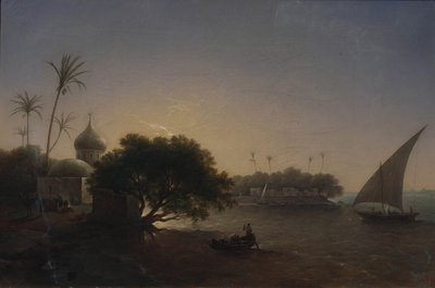 Veduta del Nilo in Egitto, 1851 da Grigori Grigorevich Chernetsov