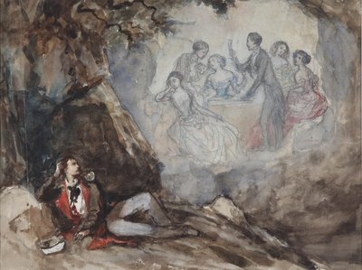 Illustrazione per la poesia Il sogno di M. Lermontov, metà del XIX secolo da Grigori Grigorevich Gagarin