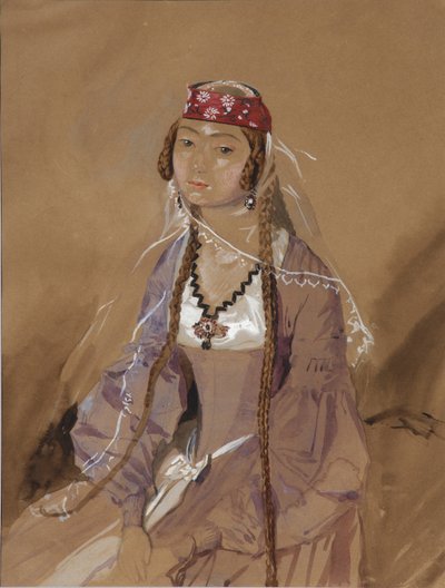 Ritratto della Contessa Marta Sologashvili, Principessa Eristavi da Grigori Grigorevich Gagarin