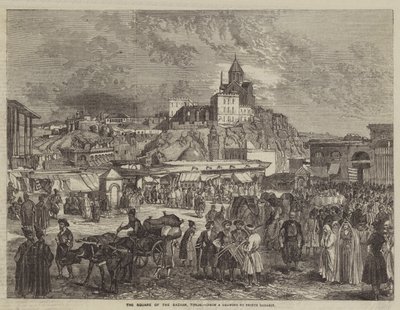 La piazza del bazar, Tiflis da Grigori Grigorevich Gagarin