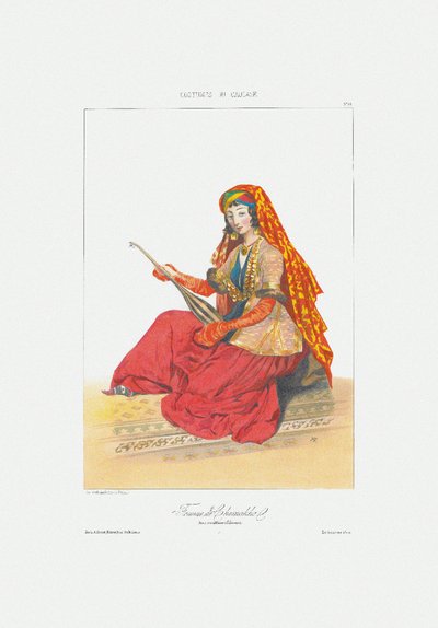 Donna di Shamakhy Da: Scene, paesaggi, costumi e usanze del Caucaso, 1840 da Grigori Grigorevich Gagarin