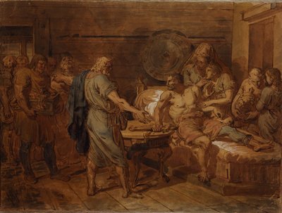 Appello di Kuzma Minin al principe Dmitry Pozharsky, 1800s da Grigori Ivanovich Ugryumov