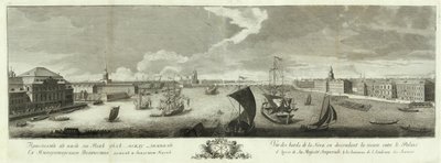 Veduta della Neva a valle tra il Palazzo d