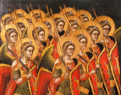 Banda armata di angeli, (dettaglio) da Guariento di Arpo