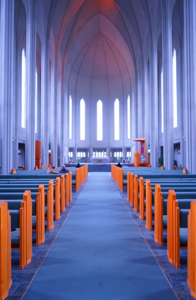 Interno della Hallgrimskirkja da Gudjon Samuelsson