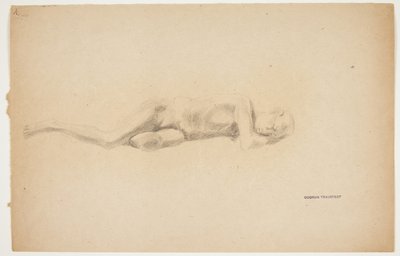 Studio di calco in gesso da Pompei. Uomo sdraiato da Gudrun Traustedt