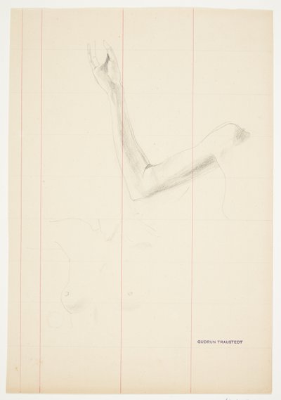 Studi di un braccio e torso di donna da Gudrun Traustedt