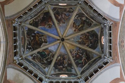Affreschi della cupola della cattedrale di Piacenza (affresco) da Guercino (1591-1666)