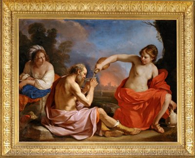 Loth et ses filles - Loth e le sue figlie ... da Guercino (1591-1666)