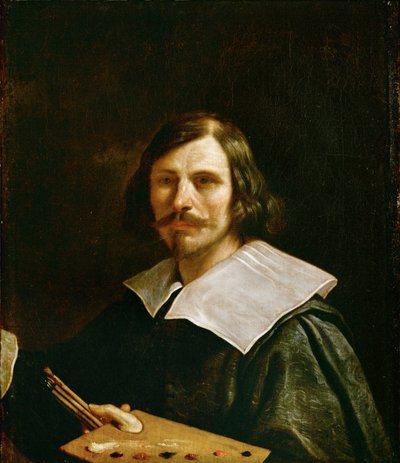 Autoritratto con tavolozza da pittore ... da Guercino (1591-1666)