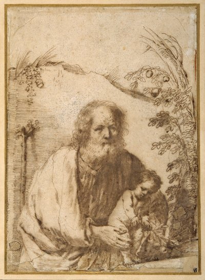 San Giuseppe e il Bambino Gesù che afferra un ramoscello di melo da Guercino