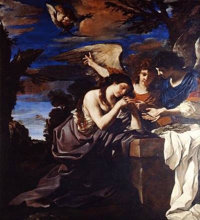 La penitente Maria Maddalena con due angeli da Guercino (1591 1666)
