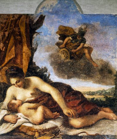 Venere che allatta Amore da Guercino