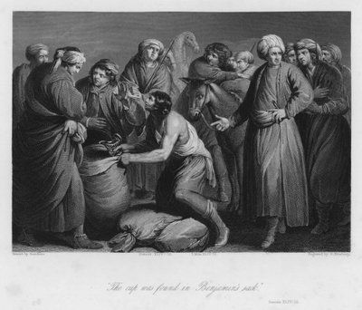 La coppa trovata nel sacco di Beniamino, Genesi XLIV da Guercino