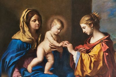 Matrimonio mistico di Santa Caterina (dettaglio) da Guercino