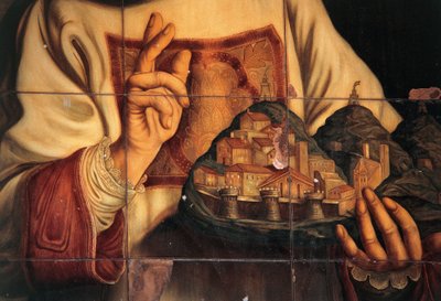 San Marino che benedice la città da Guercino
