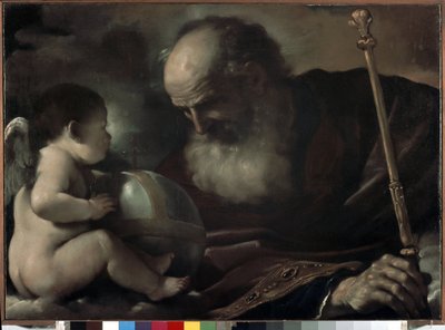 Il Padre Onnipotente con un angelo da Guercino