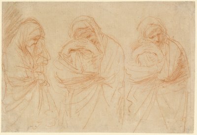 Madonna in lutto: Studi per la sepoltura di Cristo da Guercino