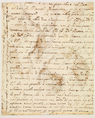 Lettera manoscritta da Guercino