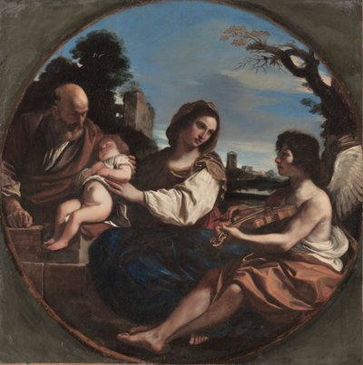 Riposo durante la fuga in Egitto da Guercino