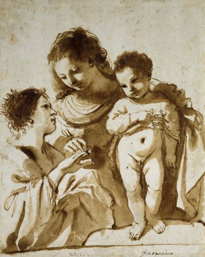 Il matrimonio mistico di Santa Caterina da Guercino