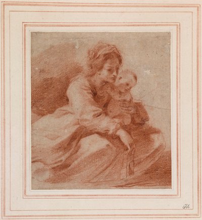 Die Jungfrau und das Kind (für die Madonna del Carmine, die einem Karmeliter ein Skapulier überreicht, in der Pinacoteca Civica von Cento, ca. 1615) da Guercino