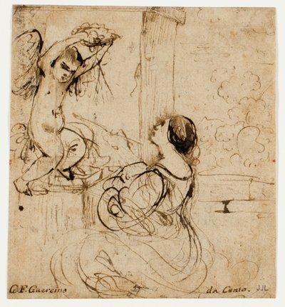 Donna con putto da Guercino