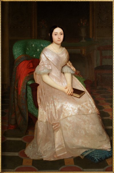 Ritratto della Marchesa Emilia Negrone Centurione, dipinto nobile di Giuseppe Frascheri da Guglielmo Castoldi