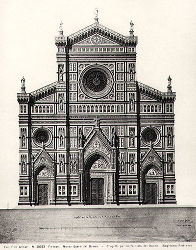 Progetto per la facciata di Santa Maria del Fiore o Duomo di Firenze da Guglielmo Petersen