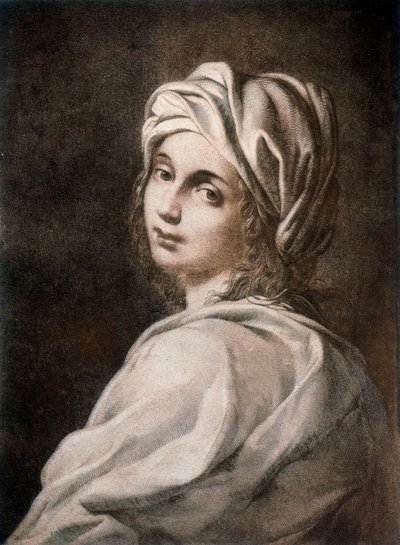 Ritratto di Beatrice Cenci, personaggio della tragedia "I Cenci" scritta da Percy Bysshe Shelley (1792-1822) da Guido (manner of) Reni