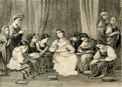 Adolescenza della Vergine, di Guido Reni, Santuario della Santa Casa, Loreto, Marche, Italia da Guido Reni