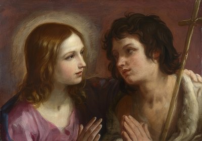 Cristo abbraccia Giovanni Battista da Guido Reni