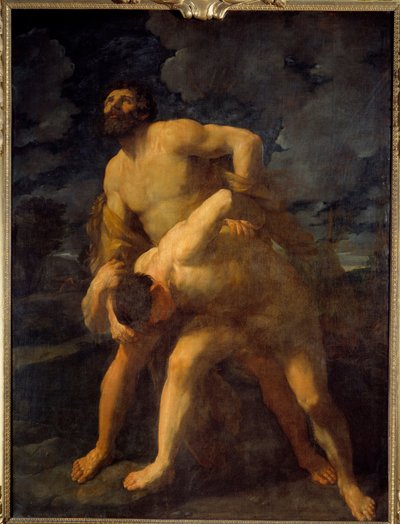 Ercole che lotta con Acheloo. Ercole decora il fiume greco. da Guido Reni