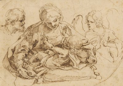 La Sacra Famiglia con un angelo da Guido Reni