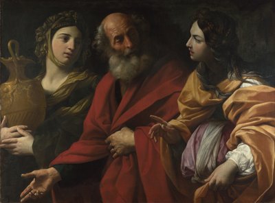 Lot e le sue figlie che lasciano Sodoma da Guido Reni