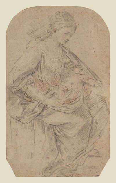 Natività (recto); Donna col turbante (verso) da Guido Reni