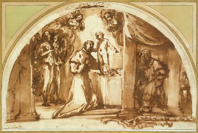 San Francesco adora il Bambino Gesù da Guido Reni