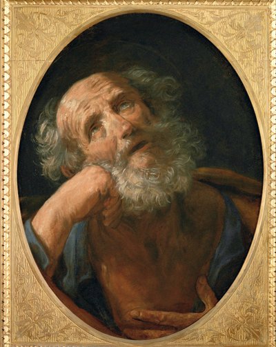 San Pietro penitente - Der reuige Petrus ... (dipinto su tela) da Guido Reni