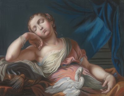 Venere dormiente con due colombe che tubano da Guido Reni