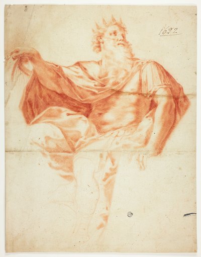 Studio per Re Davide, con arpa e libro dei salmi da Guido Reni