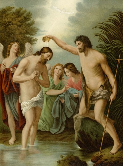 Il battesimo di Cristo da Guido Reni